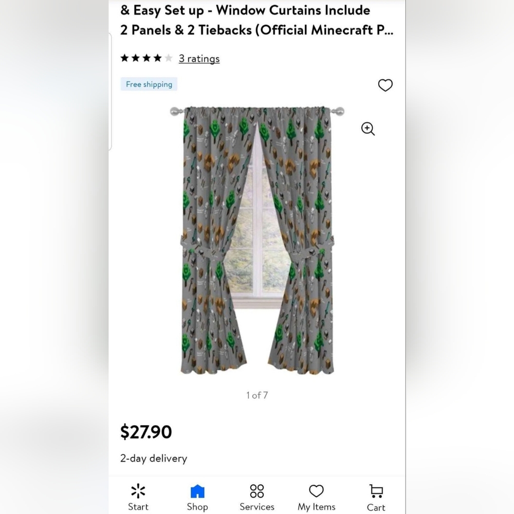 Official Minecraft window panels 42x84